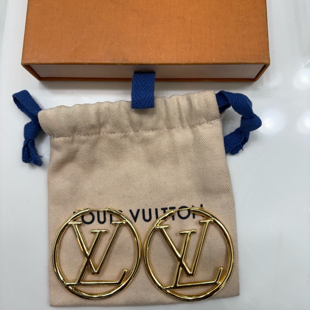 Louis Vuitton Gold Hoop Earrings